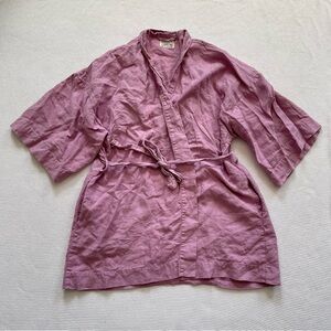Meetra Linen kimono robe